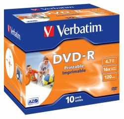 Verbatim 43521 blank DVD 4.7 GB DVD-R 10 pc[s] (Verbatim DVD-R AZO 4.7GB 16X Wide Printable Surface 10 Pack)