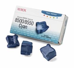 Xerox Genuine Phaser 8500 / 8550 Cyan Solid Ink [3,000 pages] - 108R00669 (XEROX PHASER 8550 CYAN INK PHASER 8550 8500 CYAN INK 3 PACK)