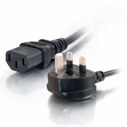C2G 5m Power Cable Black BS 1363 C13 coupler (C2G Universal Power Cord - Power cable - BS 1363 [M] to power IEC 60320 C13 - 5 m - molded - black)