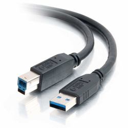 C2G 1m USB 3.0 USB cable USB A USB B 4.8 Gbit/s Black (C2G 1m USB 3.0 USB cable USB A USB B Black)