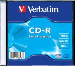Verbatim CD-R Extra Protection 700 MB 48x (CD-R 700MB 52X SINGLE SC - EXTRA PROTECTION SURFACE CD-R - Extra Protection, 48x, 700 MB - Warranty: 24M)