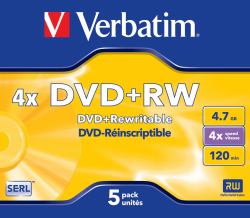 Verbatim VB-DPW44JC (VERBATIM 4.7GB 4X SILVER DVD+RW IN J/C)