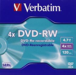 Verbatim VB-DMW44JC (VERBATIM DVD-RW SERL 4.7GB 4X MATT SILVER SURFACE [5 PACK])