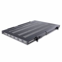 StarTech.com 1U 4-Post Adjustable Vented Server Rack Mount Shelf - 330lbs[150 kg] - 19.5 to 38in Adjustable Mounting Depth Universal Tray for 19" AV/ Network Equipment Rack - 27.5in Deep (1U SERVER...