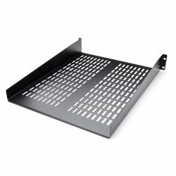 StarTech.com 2U Server Rack Shelf - Universal Vented Rack Mount Cantilever Tray for 19" Network Equipment Rack & Cabinet - Heavy Duty Steel – Weight Capacity 50lb/23kg - 22" Deep Shelf, Black (2U...