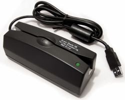 Accuratus KYB500-C202A3USB magnetic card reader USB Black (Accuratus C202A; USB connected bi-directional 3 track Programmable Magnetic Swipe Card Reader with status LED. Supplied by Hypertec [1Year...