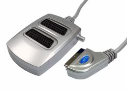 Cables Direct 2 Way SCART Switch Box SCART cable 0.4 m SCART [21-pin] Silver (CDL 2 Way SCART Switch Box Silver)