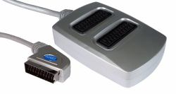 Cables Direct 3 Way SCART Splitter Box SCART cable 0.4 m SCART [21-pin] Silver (CDL 3 Way SCART Splitter Box Silv)