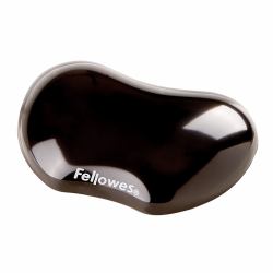 Fellowes Wrist Rest - Crystals Gel Wrist Rest with Non Slip Rubber Base - Ergonomic Mouse Mat Wrist Support, Keyboard Wrist Rest for Computer, Laptop, Home Office Use - Black (Crystals Flex Rest Bl...