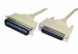 Cables Direct IEEE 1284 10m parallel cable White (10m D25 [M] to 36 Centronic [M] IEEE 1284 Printer Cable)