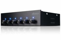 Akasa AK-FC-08BKV2 fan speed controller 6 channels Black (5.25in Akasa FC Six fan contro AK-FC-08BKV2)