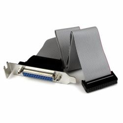StarTech.com Low Profile 16in Parallel Port Header Cable Adapter with Bracket – DB25 [F] to IDC26 (LP 16IN DB25 PARALLEL [F] TO ID - 26 PIN HEADER SLOT PLATE)