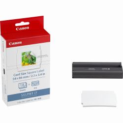 Canon KC-18IS Colour Ink + 54 x 86 mm Sticker Paper Set, 18 Sheets (Paper KC-18IS - KC-18IS, White, Inkjet, 54 x - 86 mm - Warranty: 12M)