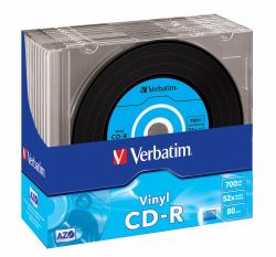 Verbatim CD-R AZO Data Vinyl 700 MB 52x 10 pc[s] (VERBATIM CD-R AZO 700MB 52X VINYL SURFACE [10 PACK])