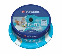 Verbatim CD-R AZO Wide Inkjet Printable 700 MB 52x 25 pc[s] (VERBATIM CD-R AZO 700MB 52X WIDE PRINT ID BRANDED 25 PK SPIN)