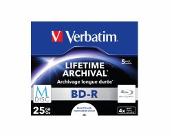Verbatim M-Disc 4x BD-R 25 GB 5 pc[s] (VERBATIM M-DISC BD-R 25GB 4X INKJET PRINT 5 PK JC)