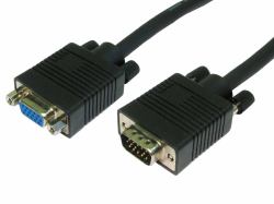 Cables Direct CDEX-243K VGA cable 3 m VGA [D-Sub] Black (CDL 3m SVGA Extension Cable -Black)