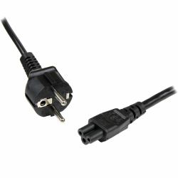 StarTech.com 2m [6ft] Laptop Power Cord, EU Schuko to C5, 2.5A 250V, 18AWG, Notebook / Laptop Replacement AC Cord, Power Brick Cord, Laptop Charger Cable, Clover Leaf/Mickey Mouse Power Cord (3 SLO...