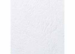 GBC Binding Cover A5 Leather Grain 250gsm (GBC 4400015 White Leathergrain Binding Covers)