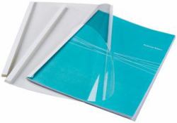 Fellowes 53152 binding cover A4 Plastic Transparent, White 100 pc[s] (Fellowes 53152 3mm Thermal Cover)