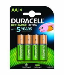 Duracell AA 2400mAh 4 Pack Rechargeable battery Nickel-Metal Hydride [NiMH] (Duracell Rechargeable AA 4 Pack 2500mAh)