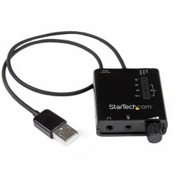 StarTech.com USB Stereo Audio Adapter External Sound Card with SPDIF Digital Audio and Stereo Mic (USB TO AUDIO CONVERTER - EXTERNAL SPDIF SOUND CARD)