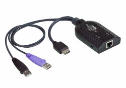 ATEN USB - HDMI to Cat5e/6 KVM Adapter Cable [CPU Module] (ATEN KA7168 HDMI USB Virtual Media KVM Adapter Cable with Smart Card Reader [CPU Module] - KVM / audio / USB extender - for ATEN CN9850, K...