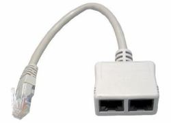 Cables Direct RJ-ECON network splitter White (CDL RJ45 Economiser-Data/Data UTP)