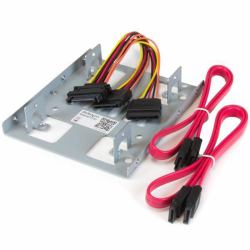 StarTech.com Dual 2.5" to 3.5" HDD Bracket for SATA Hard Drives - 2 Drive 2.5" to 3.5" Bracket for Mounting Bay (DUAL 2.5 SATA HDD/SSD TO 3.5IN - UNIDADES DISCO DE 2.5 A 3.5)