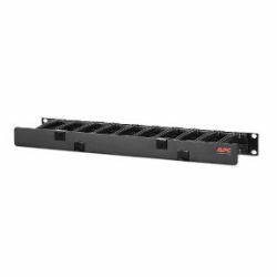 APC NetShelter Cable Management, Horizontal Cable Manager, 1U, Single Side with Cover, Black, 483 x 44 x 110 mm (HORIZONTAL CABLE MANAGER - 1U X 4IN DEEP)