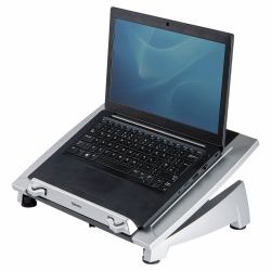 Fellowes Laptop Stand for Desk - Office Suites Plus Adjustable Laptop Stand for the Home and Office - Laptop Riser with 5 Height Adjustments - Max Monitor Size 17", Max Weight 5KG - Black/Silver (F...