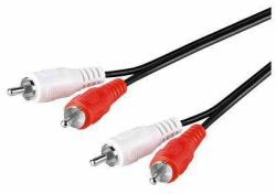 Microconnect AUDCC05 audio cable 0.5 m 2 x RCA Black (Stereo RCA Cable, 0.5 meter - Stereo RCA Cable 2 x RCA male - to 2 x RCA male - Warranty: 300M)