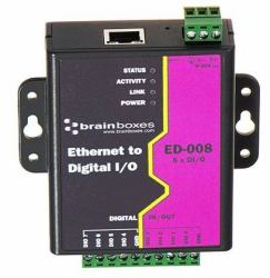 Brainboxes ED-008 network splitter Black, Violet (Brainboxes Eth to 8 Digital IO ED-008)