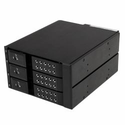 StarTech.com 3 Bay Aluminum Trayless Hot Swap Mobile Rack Backplane for 3.5in SAS II/SATA III - 6 Gbps HDD (RACK MOVIL BACKPLANE 3 BAHIAS - HOT SWAP DE 3.5 SAS SATA)