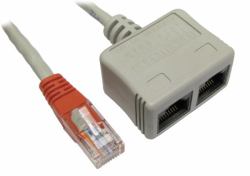 Cables Direct RJ-ECONVV cable splitter/combiner Cable combiner Grey (CDL RJ45 Economiser - Voice/Voice)