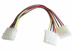 Cables Direct RB-511 internal power cable 0.23 m (CDL 23CM 5 1/4 M-2 X 5 1/4 F INT MOLEX)