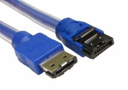 Cables Direct RB-473 SATA cable 3 m eSATA Blue (CDL 3m SATA to eSATA v3 Data Cable)