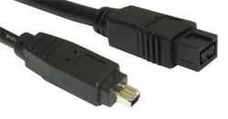 Cables Direct CDLIEE-1002 FireWire cable 2 m 9-p 4-p Black (2m Firewire 9 Pin to 4 Pin Cable)