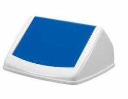 Durable 1801574014 trash can Rectangular Plastic Blue (Durable DURABIN 40L Flip Lid Blue)