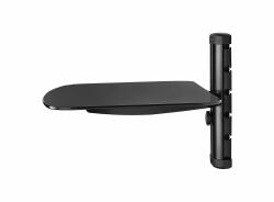 Peerless ACCSH200 AV equipment shelf Black Glass (ACCSH200 - Single AV Wall Shelf with Glass)