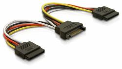 DeLOCK Cable Power SATA 15pin > 2x SATA HDD – straight 0.15 m (Delock Adapter SATA Strom 15-pin -> 2x SATA gerade)