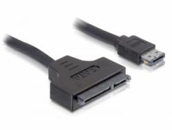 DeLOCK , 0.5m SATA cable eSATAp Black (DeLOCK Power Over eSATA kabel - 50 cm)