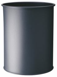 Durable Waste basket metal round 15 15 L Silver (Durable Metal Waste Bin 15L Silver)