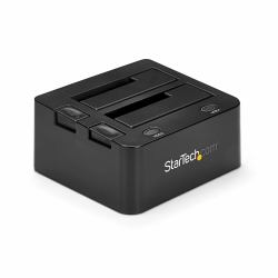 StarTech.com Dual-Bay USB 3.0 to SATA Hard Drive Docking Station, USB Hard Drive Dock, External 2.5/3.5" SATA I/II/III SSD/HDD Docking Station, Hot-Swap Hard Drive Bay, Top-Loading (USB 3.0 DUAL SS...