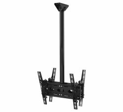 B-Tech Back-to-Back Universal Flat Screen Ceiling Mount with Tilt [VESA 400] - 1.5m Ø50mm Pole (BTEBT8428150B - Back-to-Back Universal Flat Screen Ceiling Mount)