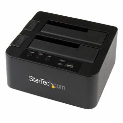 StarTech.com Dual Bay Hard Drive Duplicator, Standalone USB 3.0 [5 Gbps] / eSATA to 2.5/3.5" SATA III HDD/SSD Cloner/Copier, Hard Drive Docking Station, Hard Disk Cloner (Startech Dual Bay Hard Dri...
