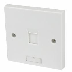 StarTech.com Single Gang RJ45 Faceplate - Universal UK Keystone Wall Plate - White (Startech.com Single Gang RJ45 Faceplate - Universal UK Keystone Wall Plate - Wall Plate)