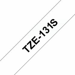 Brother TZE131S label-making tape Black on transparent TZe (TEE-131S COLORLESS BLACK - 12MM)