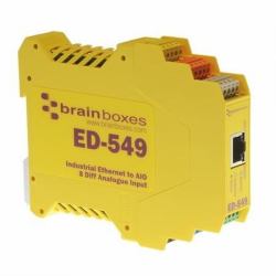 Brainboxes ED-549 Ethernet to 8 Analogue Inputs + Serial Gateway (Brainboxes Ethernet to 8 x IO ED-549)