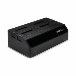 StarTech.com 4-Bay USB 3.0 to SATA Hard Drive Docking Station, USB Hard Drive Dock, External 2.5/3.5" SATA III SSD/HDD Docking Station, Hot-Swap Hard Drive Bay, Top-Loading (USB 3.0 4-BAY SATA HDD/...
